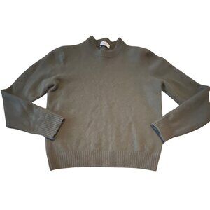 MNG Womens Olive Green Wool Blend Sweater Size L